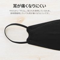 不織布マスク 4層構造 ダイヤモンド形状 フルカバー 30枚入/箱 個包装 普通サイズ ブラック 黒 BFEフィルター 大人用 使い捨て（直送品）