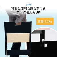 【軒先渡し】林製作所 アンダーデスクワゴン Ｘ脚折り畳みタイプ ブラック×ナチュラル YS-L8 1台（直送品）