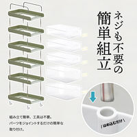 【軒先渡し】B.Bファニシング フェミニワゴン 6段 幅320×奥行370×高さ760mm グリーン 1台（直送品）