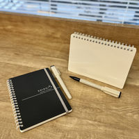 SHIROita シロイタ B6 方眼ノート ホワイトボード&ボードマーカー付き ブラック D09807 1セット(1冊×3)（直送品）