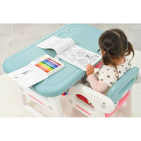 シンセーインターナショナル 子供用デスク チェア セット 机 椅子 ブルー 404569 1個（直送品）