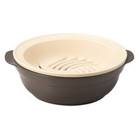 ミヤザキ食器 土鍋 9号 IH対応 Karl 軽量土鍋 蒸し皿付き ベージュ 412993 1個（直送品）