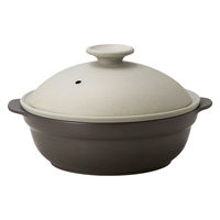 ミヤザキ食器 土鍋 9号 IH対応 Karl 軽量土鍋 蒸し皿付き グレー 412994 1個（直送品）