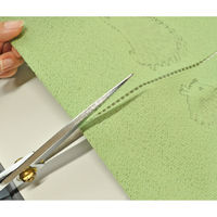 加栄レース のれん ハリネズミ柄 85×90cm 防炎 日本製 グリーン 469331 1個（直送品）