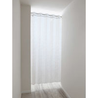 加栄レース アコーディオンカーテン アラベスク柄 フリーカット 100×200cm UVカット ホワイト 469361 1個（直送品）