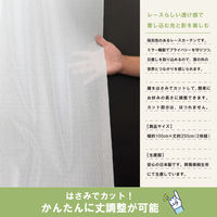 加栄レース レースカーテン フリーカット 100×250cm 2枚入り ミラーカーテン アルク柄 469435 1個（直送品）