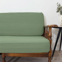 加栄レース ソファカバー 3人掛け用 セパレートタイプ 撥水加工 2枚組 グリーン 469447 1個（直送品）