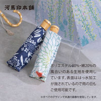 小川 日傘 河馬印本舗 折りたたみ傘 晴雨兼用 手開き式 50cm 花 486418 1個（直送品）