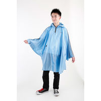 小川 レインコート innovator レインポンチョ コンパクト フリーサイズ ライトブルー 487359 1個（直送品）