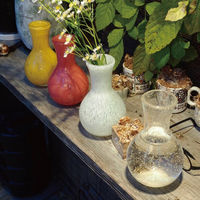 ホワイエ 花瓶 DGガラスアクビー ガラス 直径10×高さ16.5cm イエロー 427294 1個（直送品）