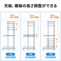 サンワサプライ チルト天板パソコンラック W800 グレー RAC-EC21 1個（直送品）