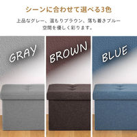 武田コーポレーション コンパクト収納スツール ワイド E3-CS60BL 1箱(6個入)（直送品）