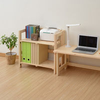 YAMAZEN 天然木パタパタラック 2段 幅600×奥行290×高さ560mm ナチュラル TNP-2(NA) 1台（直送品）