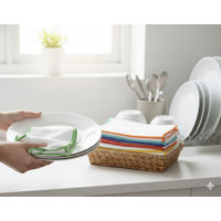 水滴・油汚れをグッと吸水するふきん 食器・テーブル拭き・お掃除 7色入 1セット（1パック（7枚入）×5）オカザキ