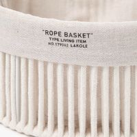 ロープ収納ボックス ラウンド(M) アイボリー LAKOLE/ラコレ