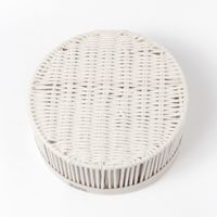 ロープ収納ボックス ラウンド(L) アイボリー LAKOLE/ラコレ