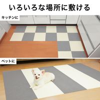 サンコー バリアフリータイルマット 2色組 グレー/アイボリー KH-21 1個（8枚入）