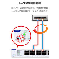 スイッチングハブ 24ポート ギガビット 金属筐体 内蔵電源 静音ファンレス ホワイト EHC-G24MN4-HW エレコム 1個（直送品）