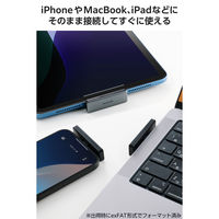 外付け SSD 500GB 超小型 直挿し USB 3.2 Gen2x2 グレー ESD-EAPC0500GGY エレコム 1個（直送品）