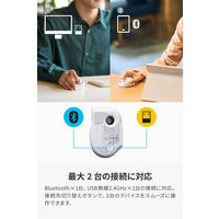 トラックボールマウス 人差し指 34mm ワイヤレス 小型 静音 5ボタン ホワイト M-MT2MRSAWH エレコム 1個（直送品）