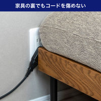 朝日電器 回転アダプター 耐雷 ブラック A-390SB(BK) 1個（直送品）