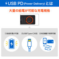朝日電器 延長コード LEDランプレススイッチ付 3個口/2m PD20W ブラック WLK-E3222UC(BK) 1個（直送品）