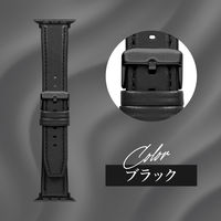 オウルテック Apple Watch 38-42mmスムースレザーバンド ヴォルガール OWL-AWBSVRG01-BK 1個（直送品）