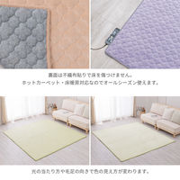 萩原 もちもち素材のキルトラグ フラン 1850×1850mm グリーン 240630211 1枚（直送品）