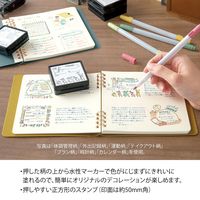 スタンプ 浸透印 外出記録柄 35423006 1個 デザインフィル（直送品）