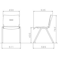 【軒先渡し】サンケイ GARDE STUDIO ベガ 多目的チェア インディゴブルー NT-MC-21111 1脚（直送品）