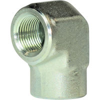 マルエム産業 高圧 鋼製 ネジ継手 メスエルボ(Rc)3価クロメート処理品 1/4 LBM 1/4-10 1包(10個入)（直送品）