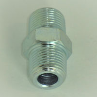 マルエム産業 高圧 鋼製 ネジ継手 ニップル(R)3価クロメート処理品 1/2 SN1/2-10 1包(10個入)（直送品）