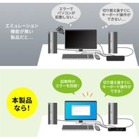 サンワサプライ パソコン自動切替器(2:1) SW-KVM2LPN2 1個（直送品）