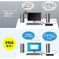 サンワサプライ パソコン自動切替器(2:1) SW-KVM2LUN2 1個（直送品）