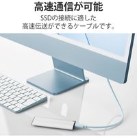 タイプCケーブル (USB-C to C) PD対応 100W USB4 80cm USB4-APCC5P08BU エレコム 1本（直送品）