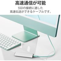 タイプCケーブル (USB-C to C) PD対応 100W USB4 80cm USB4-APCC5P08GN エレコム 1本（直送品）