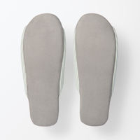 無印良品 綿サッカー織 履き心地やわらか足なりスリッパ Ｍ ２２．５～２５ｃｍ用 グリーン 良品計画