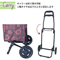 スワン SAXON cue 2way ショッピングキャリーバッグ 5246 茶/花 1個（直送品）