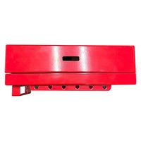 セーフラン安全用品 壁掛け式グループロックアウトボックス(透明窓) 赤 J2734 1台（直送品）