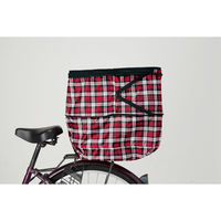 清水産業株式会社 伸縮式はっ水自転車後カゴカバー チェックワイン 20247 1個（直送品）