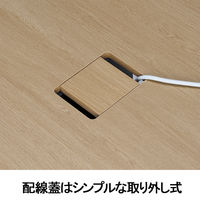 プラス ダイニングワークテーブルライト 幅3600×奥行1000×高さ720mm オーク天板 1台（6梱包） ミーティングテーブル