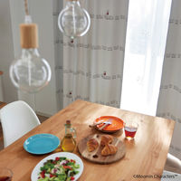 SUMINOE MOOMIN カーテン ニョロニョロボーダー A1044 幅1000×丈2000mm アイボリー 1枚（直送品）