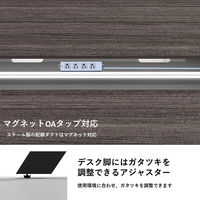 【軒先渡し】LASHデスク ラッシュハーフレッグ 幅1200×奥行600×高さ720mm ホワイト天板/ホワイト脚 1台（直送品）
