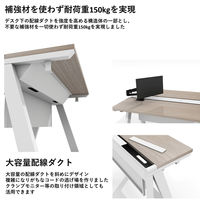 【軒先渡し】LASHハイカウンター 幅1200×奥行450×高さ1070mm ダークアッシュ天板/ブラック脚 1台（直送品）