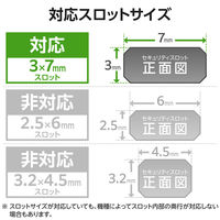 セキュリティワイヤーロック 4桁ダイヤル キー不要 3×7mmセキュリティスロット スリムヘッド ESL-401C エレコム 1個（直送品）