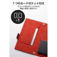 スマホケース 手帳型 多機種スマホ対応 マルチケース 自己吸着シート 薄型 軽量 ブラック P-06PLFUBK エレコム 1個（直送品）