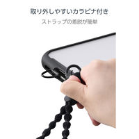 スマホハンドストラップ 手首用 全機種対応 落下・紛失防止 やわらか伸縮タイプ ブラック P-STHFLBK エレコム 1個（直送品）