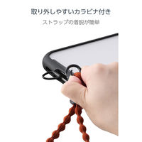 スマホハンドストラップ 手首用 全機種対応 落下・紛失防止 軽量 ディープオレンジ P-STHFLDR エレコム 1個（直送品）