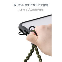 スマホハンドストラップ 手首用 全機種対応 落下・紛失防止 やわらか伸縮タイプ カーキ P-STHSTKH エレコム 1個（直送品）