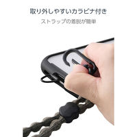 スマホショルダーストラップ 肩掛け 全機種対応 落下・紛失防止 軽量 グレー P-STSDH1FLREGY エレコム 1個（直送品）